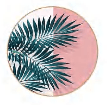 Pink & Leaves detail image